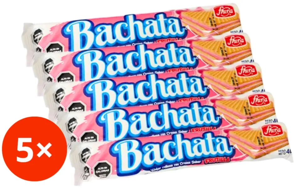Bachata Frutilla 40g Fruna Pack 5 unidades