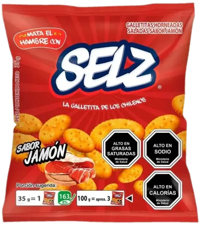 Galletas Saladas Jamón 35g Selz