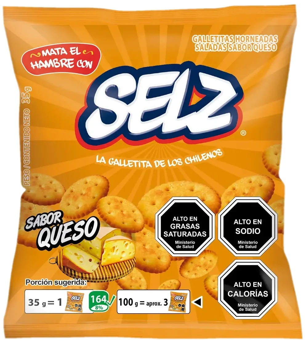 Galletas Saladas Queso 35g Selz