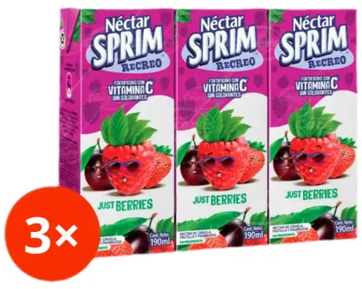Bombillin Berries 190ml Sprim Pack 3 unidades