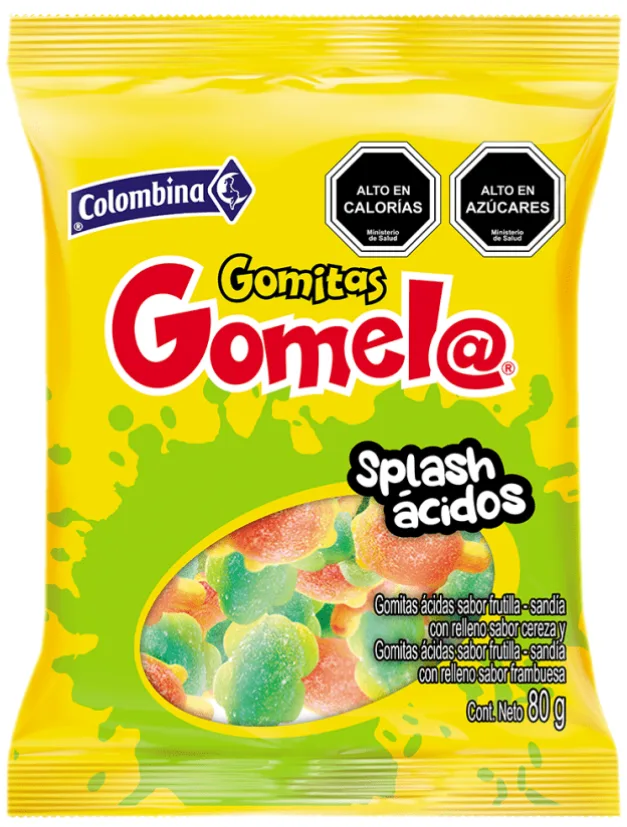 Gomitas Splash Ácidos 80g Colombina