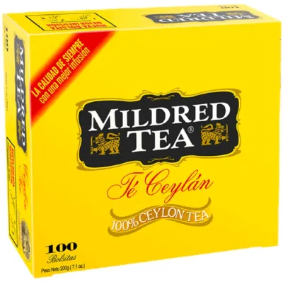 Té Ceylán 100 Bolsitas Mildred Tea