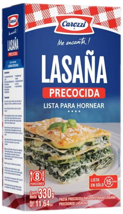 Lasaña Precocida 330g Carozzi