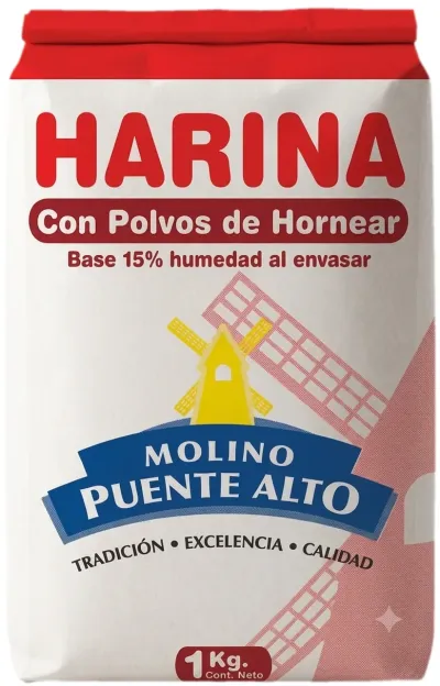 Harina con Polvos de Hornear 1Kg Molino Puente Alto