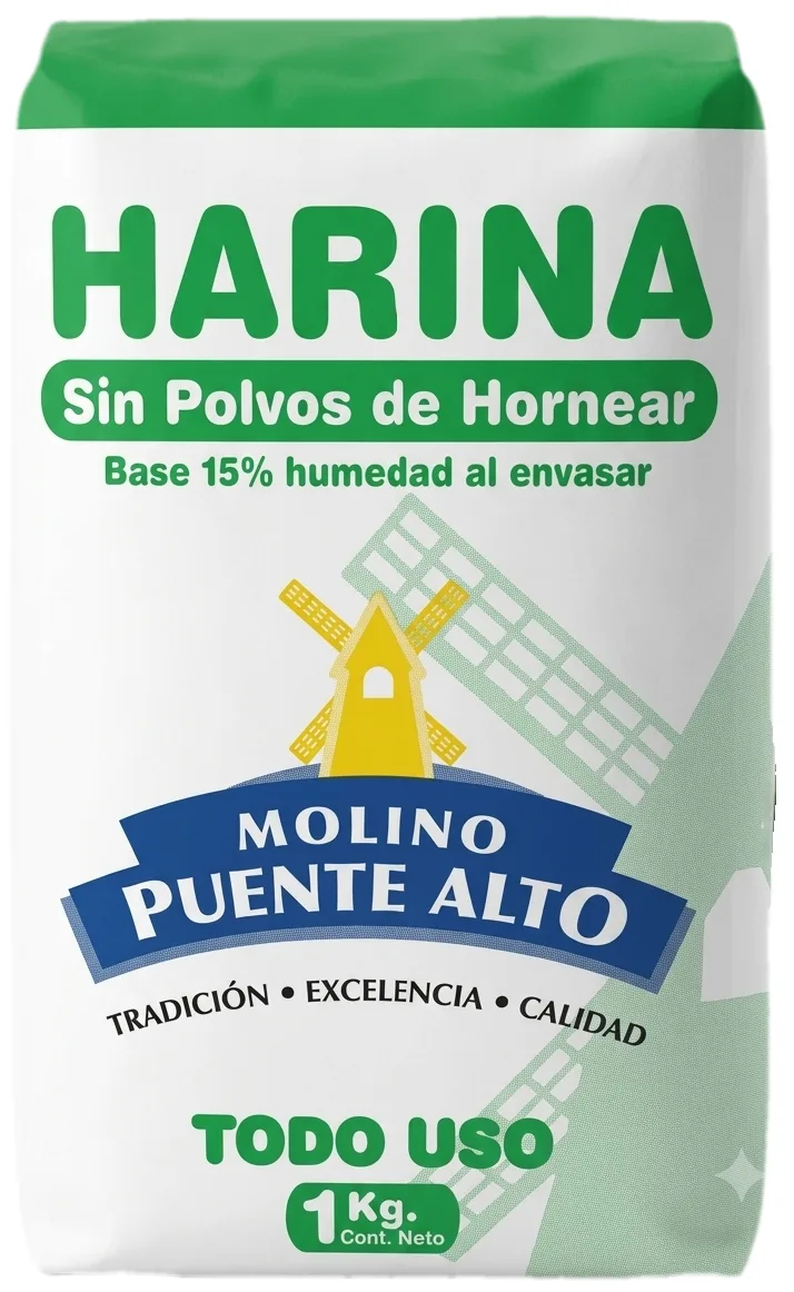 Harina sin Polvos de Hornear 1Kg Molino Puente Alto