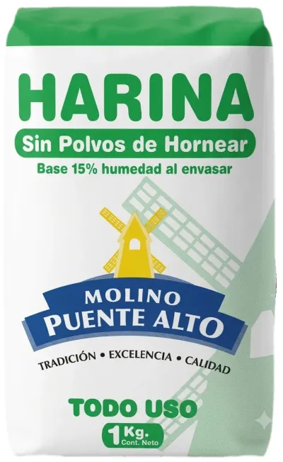 Harina sin Polvos de Hornear 1Kg Molino Puente Alto
