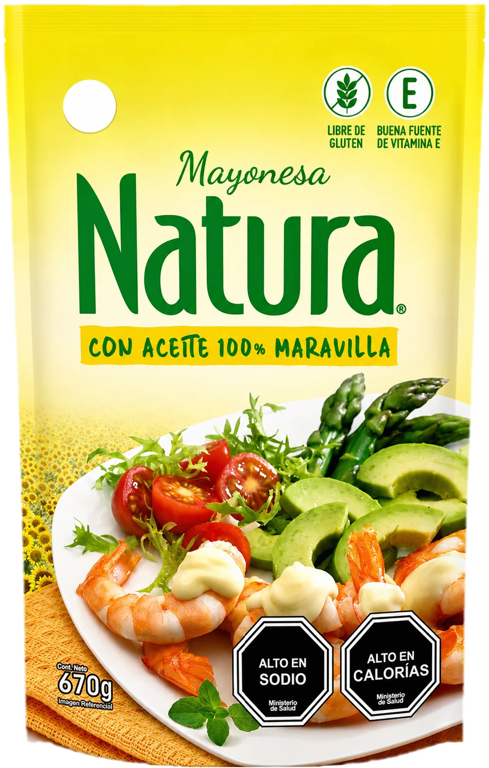 Mayonesa con Aceite de Maravilla 670g Natura