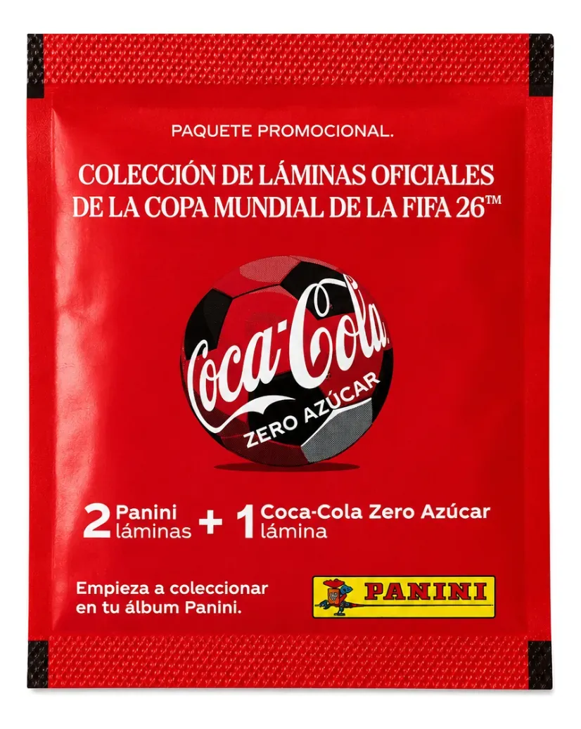 Sobre 3 Láminas Álbum Oficial Fifa World Cup 2026 Panini Coca Cola