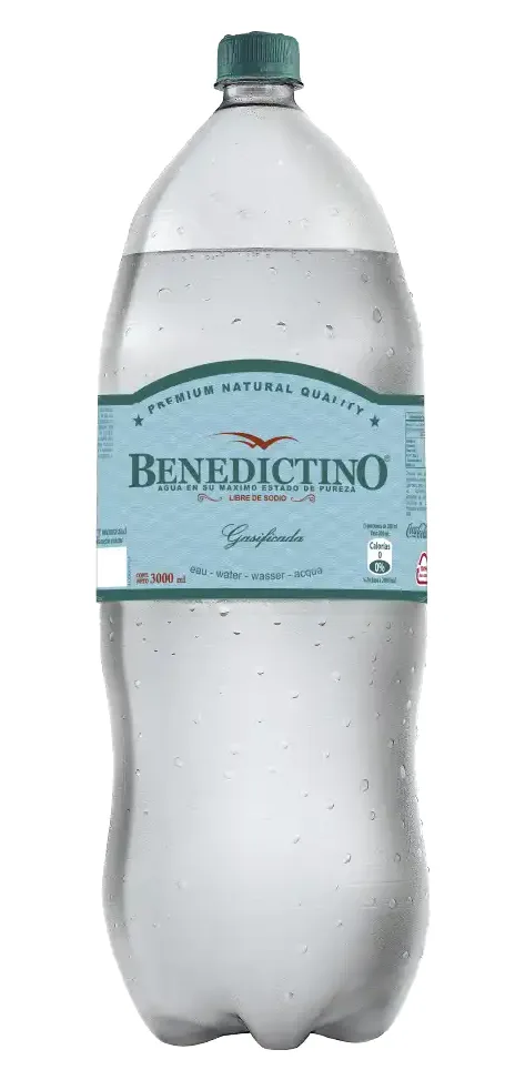 Agua mineral con gas 3L Benedictino