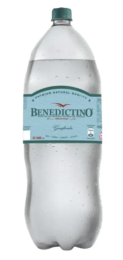 Agua mineral con gas 3L Benedictino