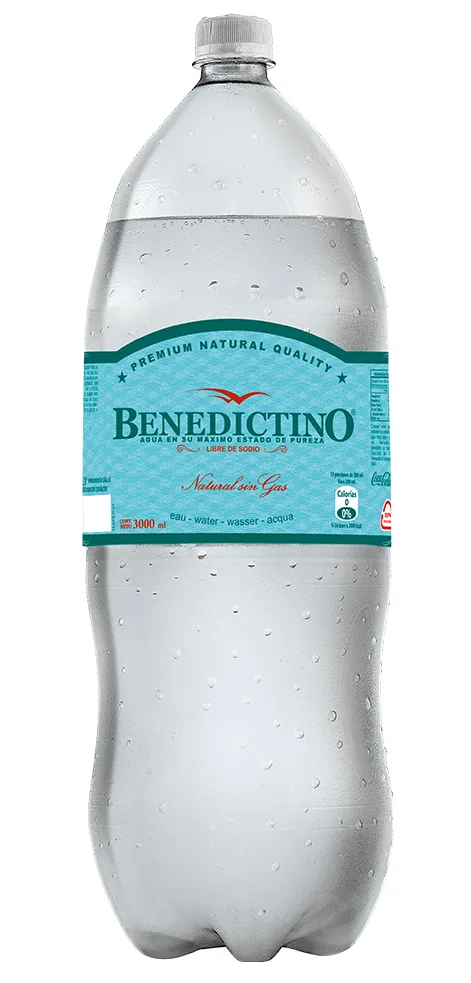 Agua mineral sin gas 3L Benedictino