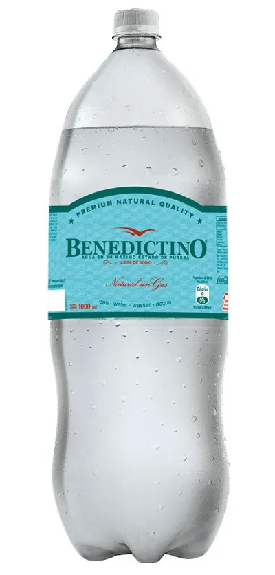 Agua mineral sin gas 3L Benedictino