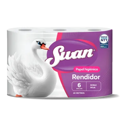 Papel Higiénico Rendidor 20mt 6 unidades Swan