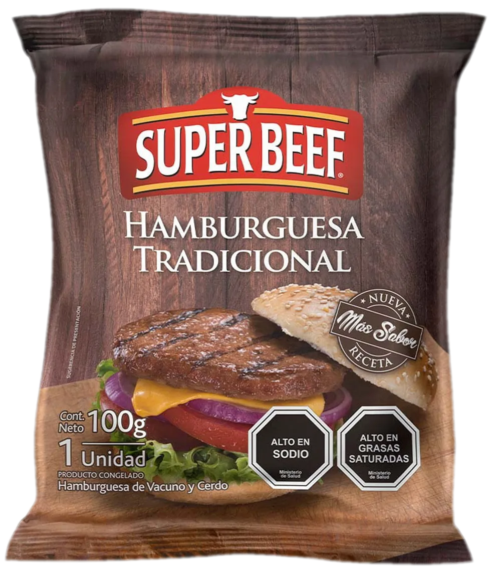 Hamburguesa Tradicional 100g Super Beef