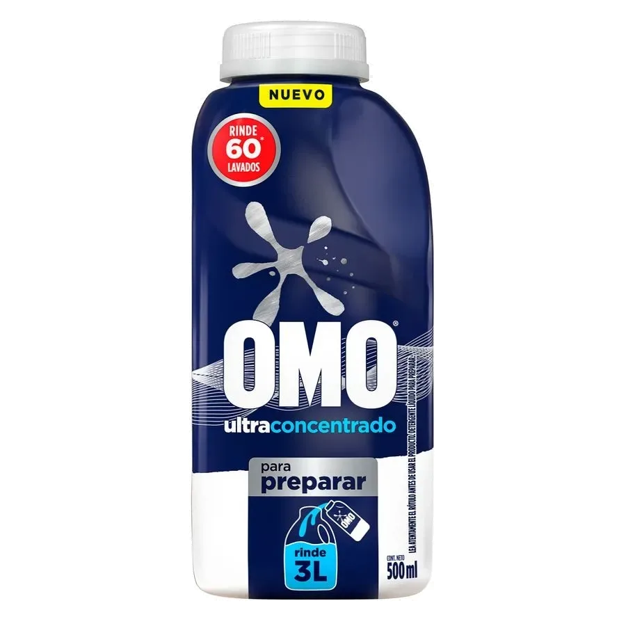 Detergente Líquido Ultra Power Diluible 500ml Omo