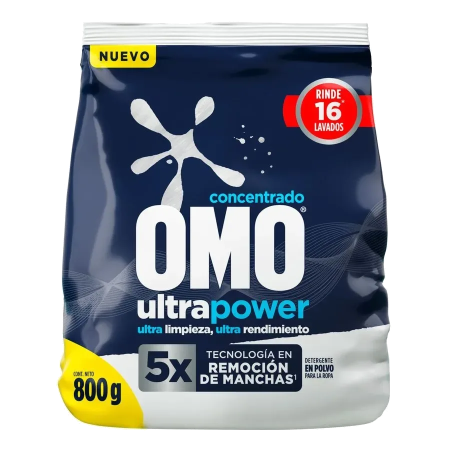Detergente en Polvo Matic Ultra Power 800g Omo