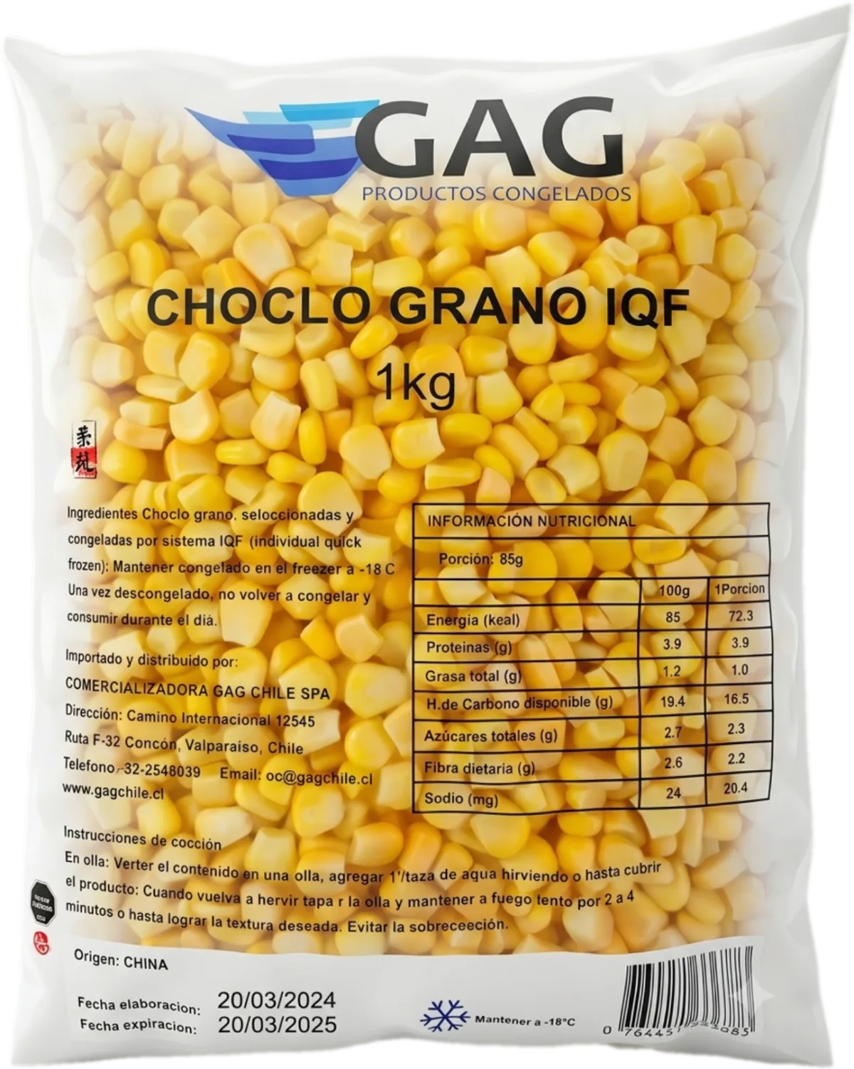 Choclo Grano 1Kg GAG