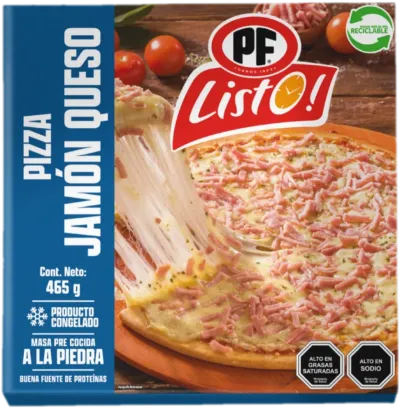 Pizza Jamón Queso 465g PF