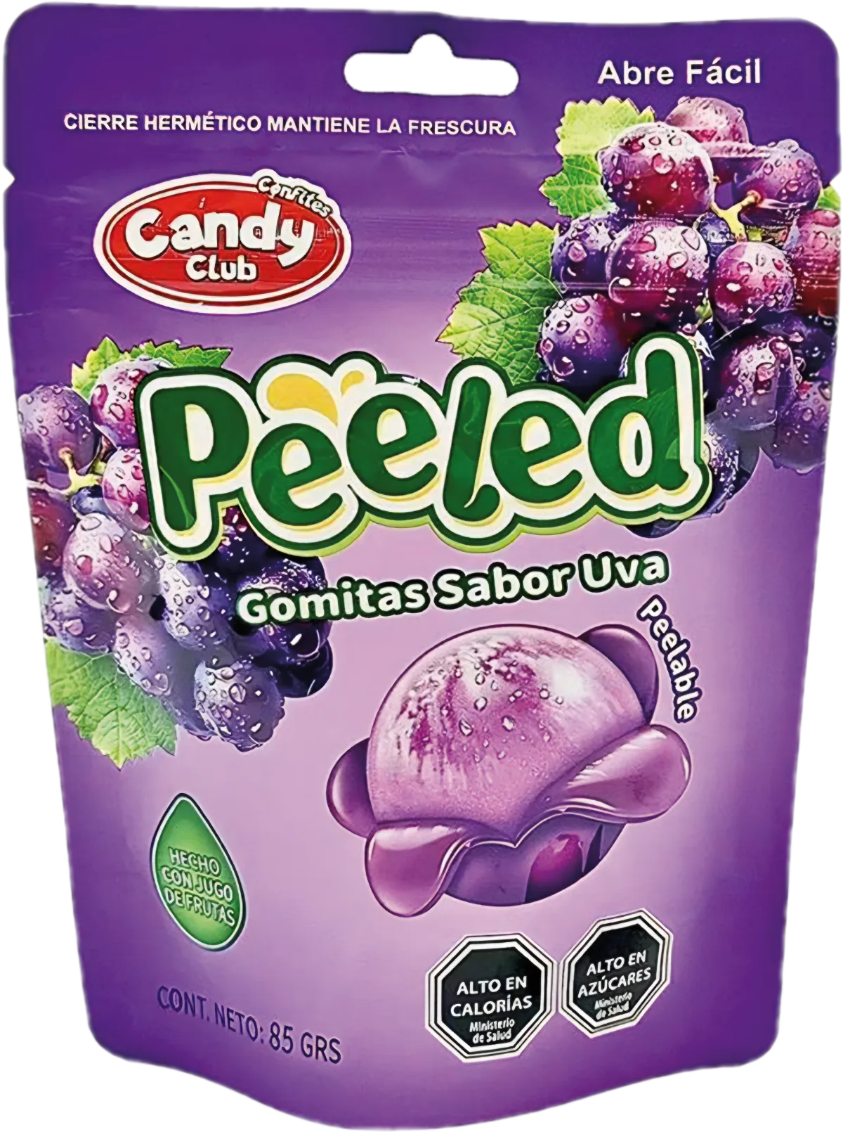 Gomitas Peeled Uva 85g Candy Club