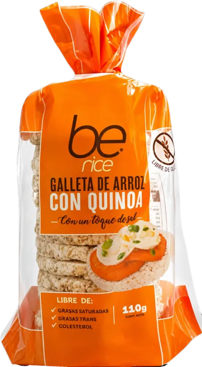 Galleta de Arroz con Quinoa Saladas 110g Be Cookies