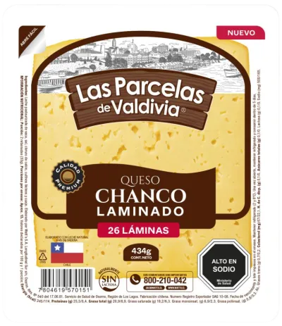 Queso Chanco Laminado 434g Las Parcelas de Valdivia