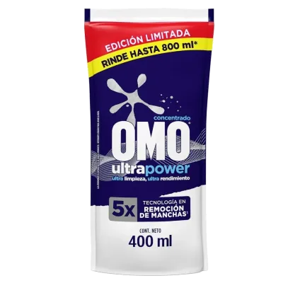Detergente Líquido Matic Ultra Power 400ml Omo