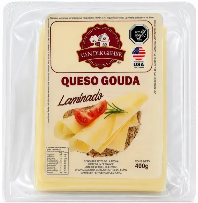 Queso Gouda Laminado 400g Van Der Gehrk