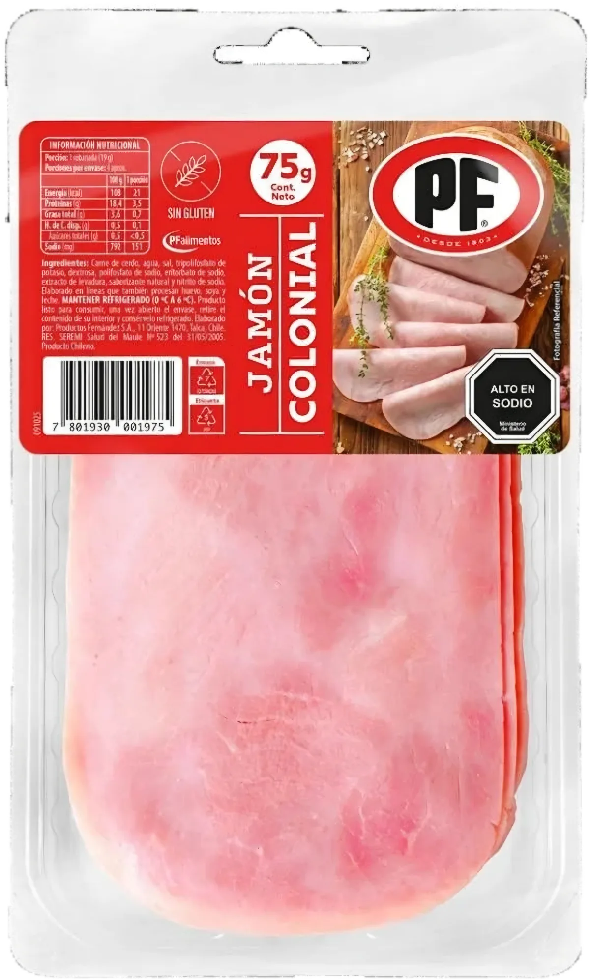 Jamón Colonial  75g PF