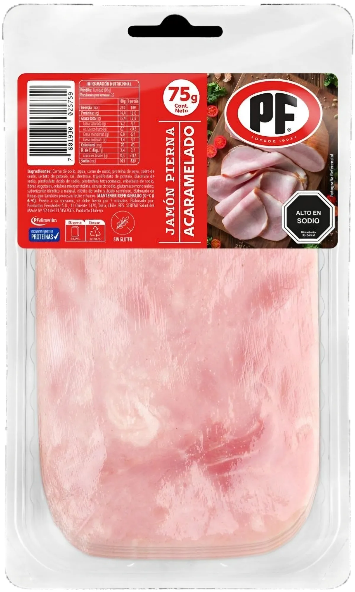Jamón Pierna Acaramelado 75g PF
