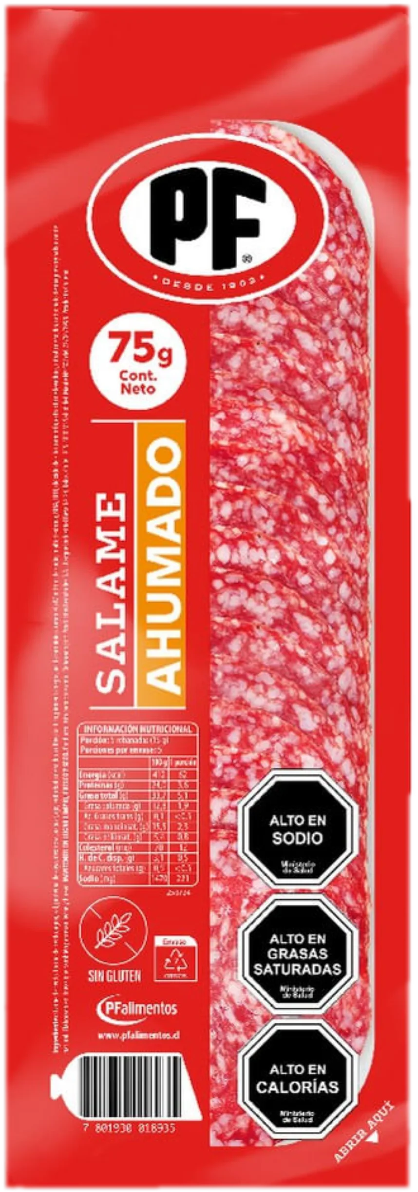 Salame Ahumado 75g PF