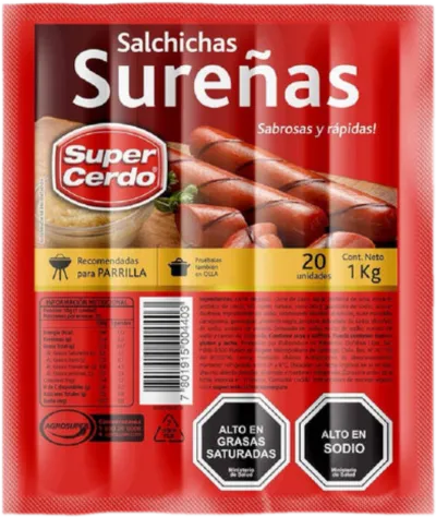 Salchichas Sureñas 1Kg Super Cerdo
