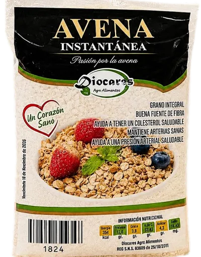 Avena Instantánea 500gr Diocares