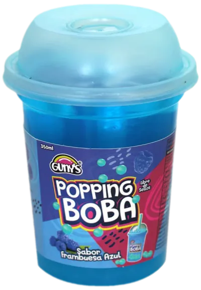 Jugo Boba Frambuesa Azul 350ml Gunys