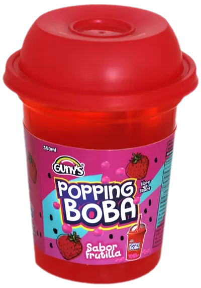 Jugo Boba Frutilla 350ml Gunys