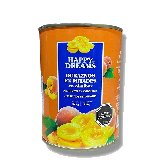 Duraznos en mitades 567g Happy Dreams