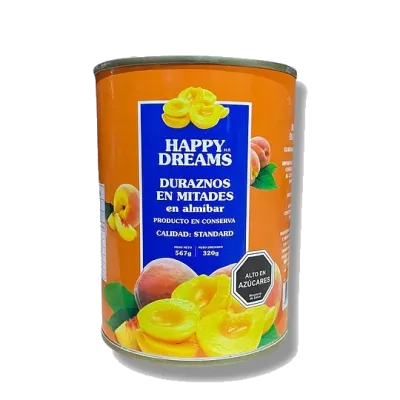 Duraznos en mitades 567g Happy Dreams