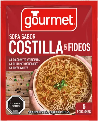 Sopa Costilla Con Fideos 62g Gourmet