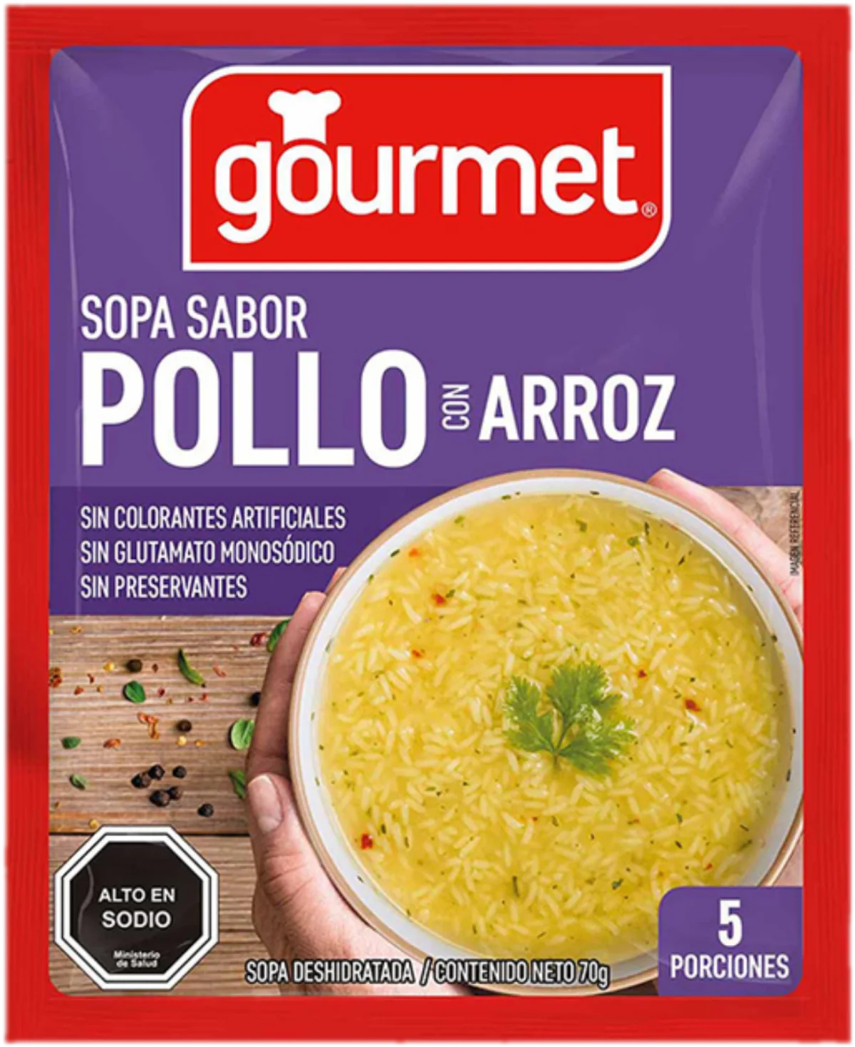 Sopa Pollo con Arroz 70g Gourmet