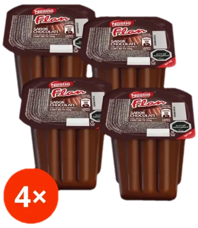Flan Chocolate 110g Nestlé Pack 4 unidades