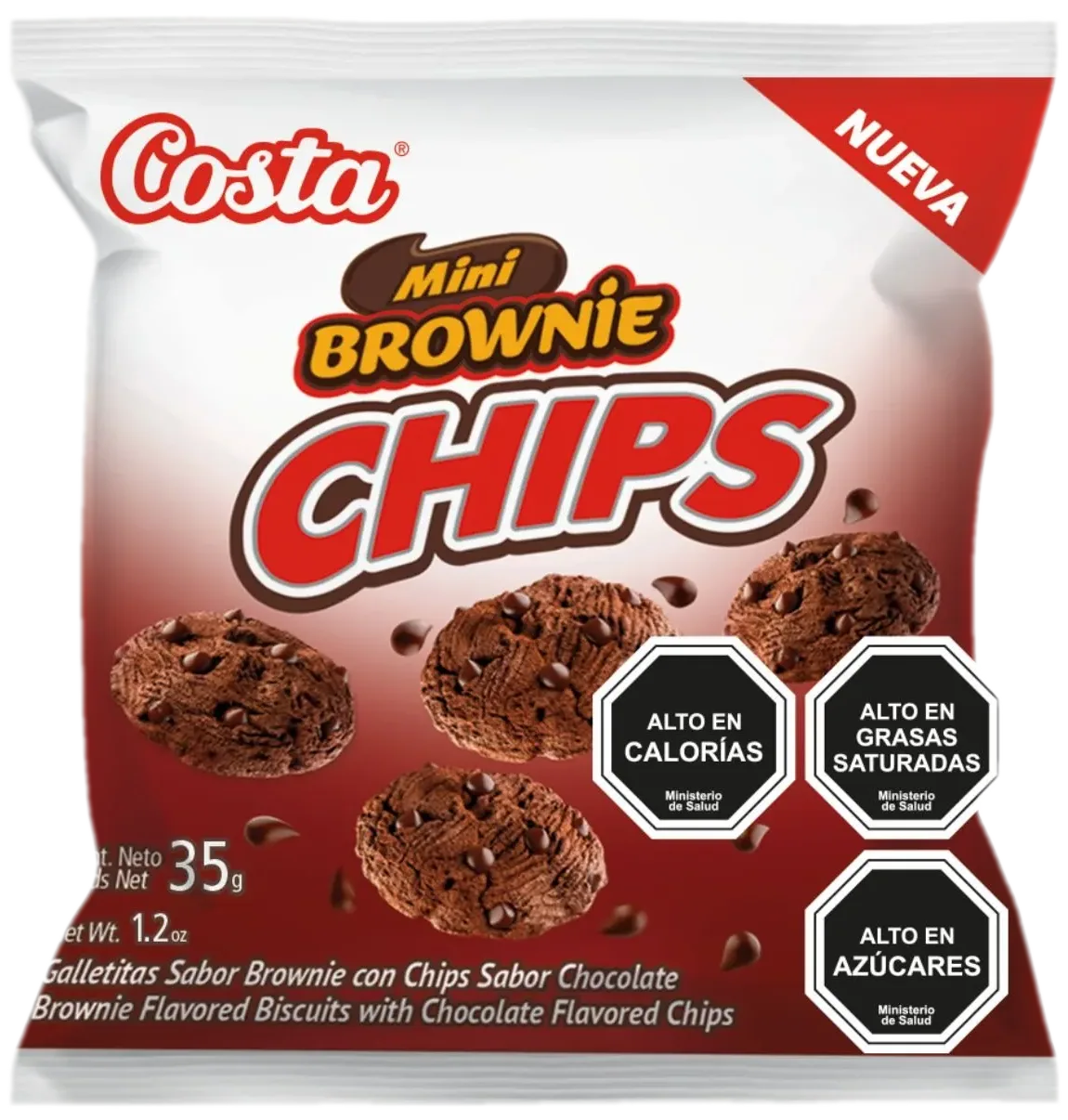 Galletas Mini Chips Brownie 35g Costa