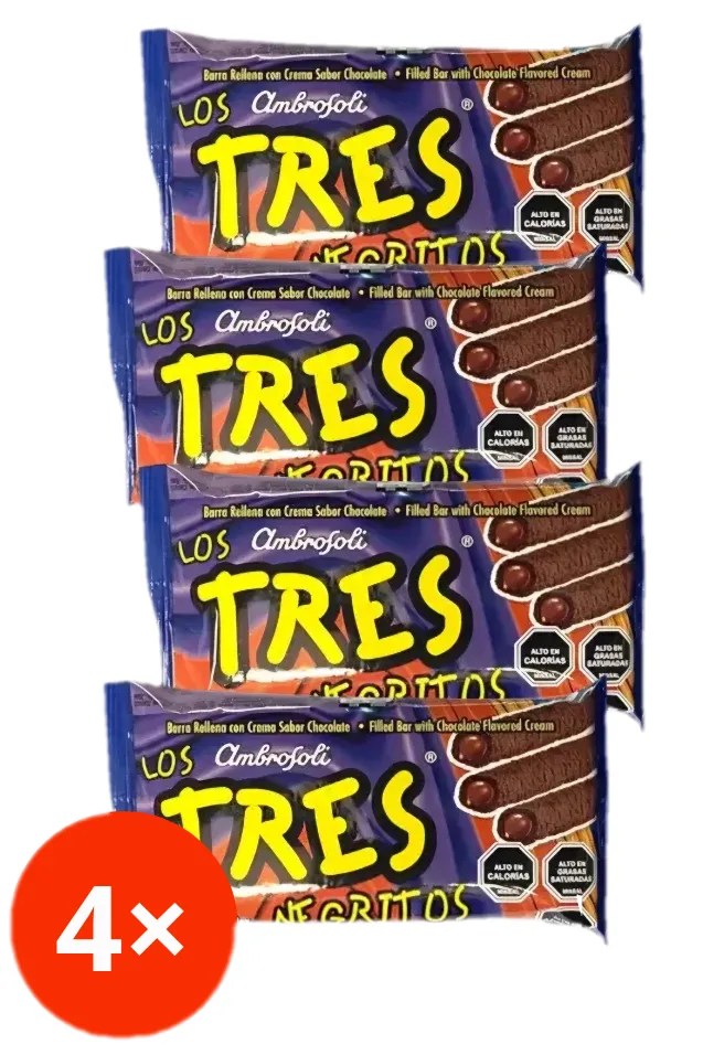 Los Tres Negritos 24g Ambrosoli Pack 4 unidades