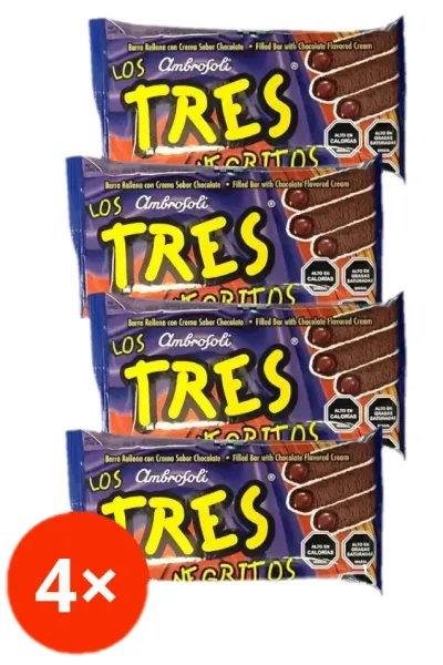 Los Tres Negritos 24g Ambrosoli Pack 4 unidades